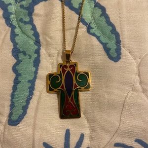 Vintage Enamel Cross